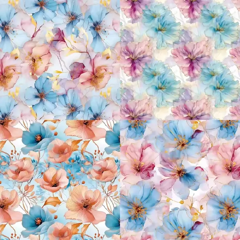 Blomsterstil Scrapbooking papper