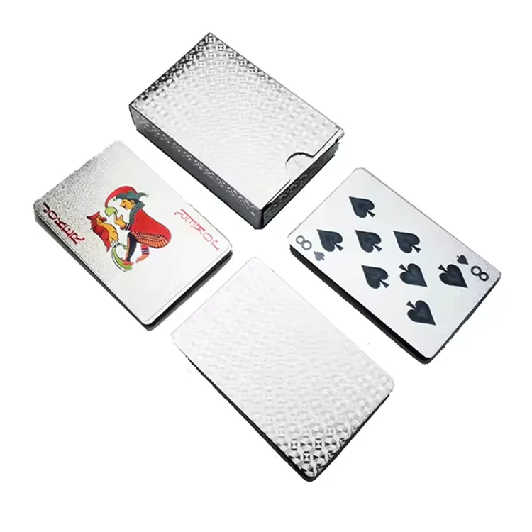 Silver Dålig plast PVC -spelkort
